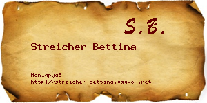 Streicher Bettina névjegykártya